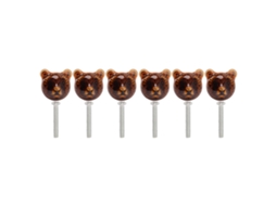 6pcs Maçaneta de Porta Urso em Liga de Zinco | S/MARCA