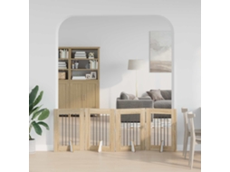 Vidaxl Portão Dobrável Com Suportes 4 Pcs Carvalho Sonoma
