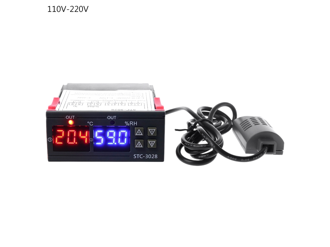Termostato e Higrômetro para Controle de Umidade do Solo com Display BRILVIBERA