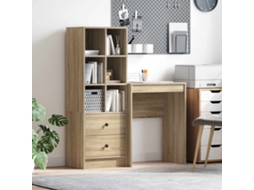 Vidaxl Mesa Com Gaveta Com Prateleira 2 Pcs Carvalho Sonoma