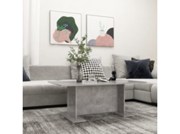 Vidaxl Mesa De Centro 103,5x60x40 Cm Contraplacado Cinzento Cimento