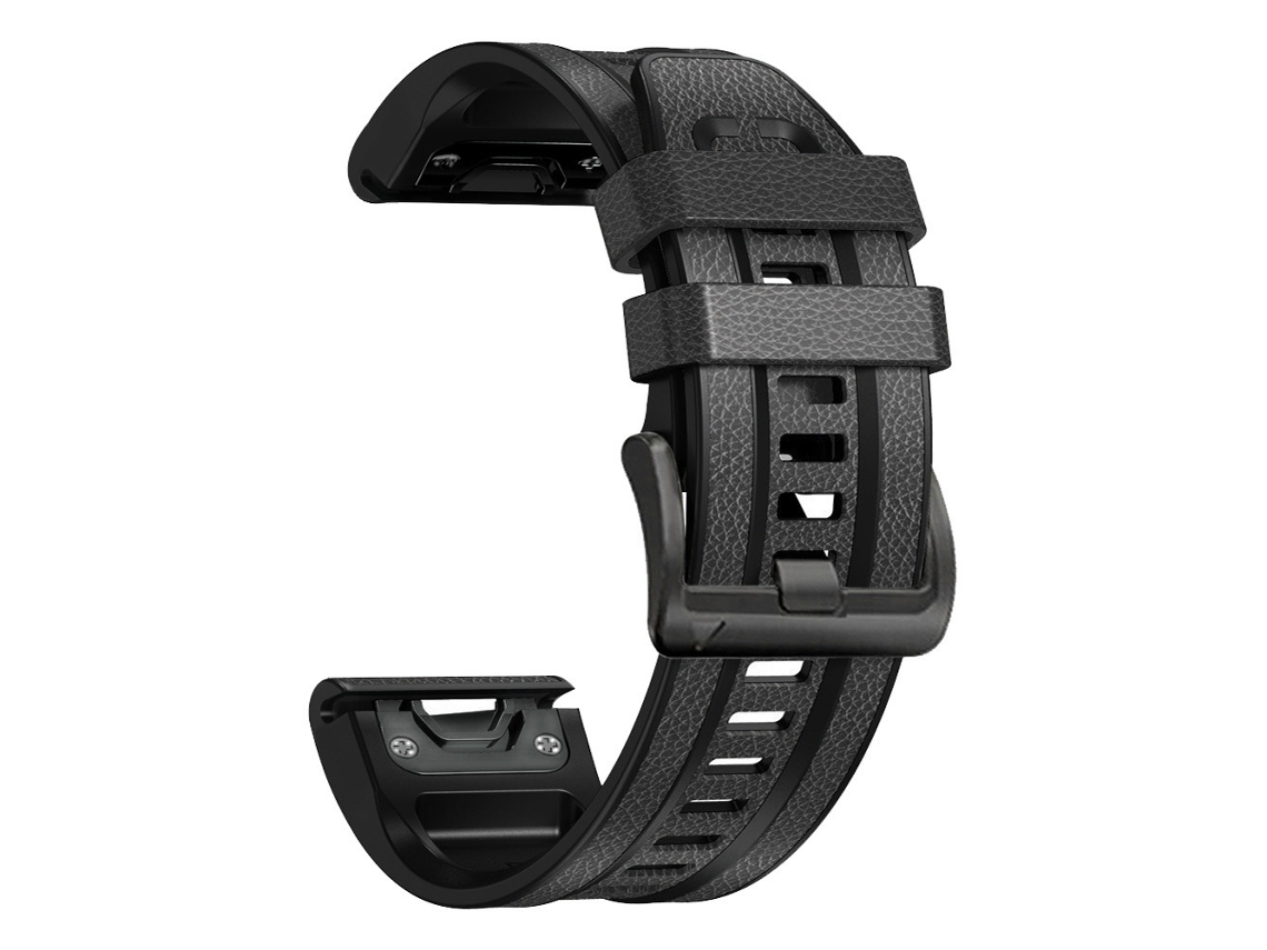 Pulseira Em Pele De Silicone Para Garmin Fenix ​​​​8ª Geração 51mm/7/6/5/93526mm) Cinza Escuro Hexinyigjly