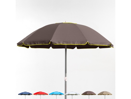 Guarda-sol de alumínio 220 cm à prova de vento e proteção UV profissional Bagnino Fluo