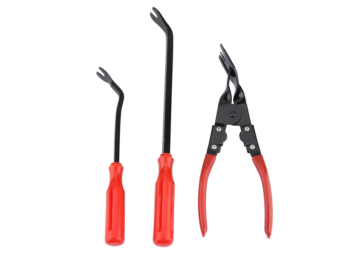 Ferramenta De Reparação De Pinça Para Retener Clips Do Painel De Porta Do Carro, Extraktor De Parafusos Para Remoção De Molduras, 3 Peças