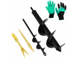 Jogo de Ferramentas de Jardinagem 3Pcs 4X22Cm 14Kg 8X30 55Kg Luvas de Algodão 1Pcs Amarelo