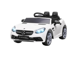 Mercedes SLC 300 Carro Elétrico Infantil 12v 107x62,5x44cm branco com faróis LED, controle remoto, buzina | S/MARCA