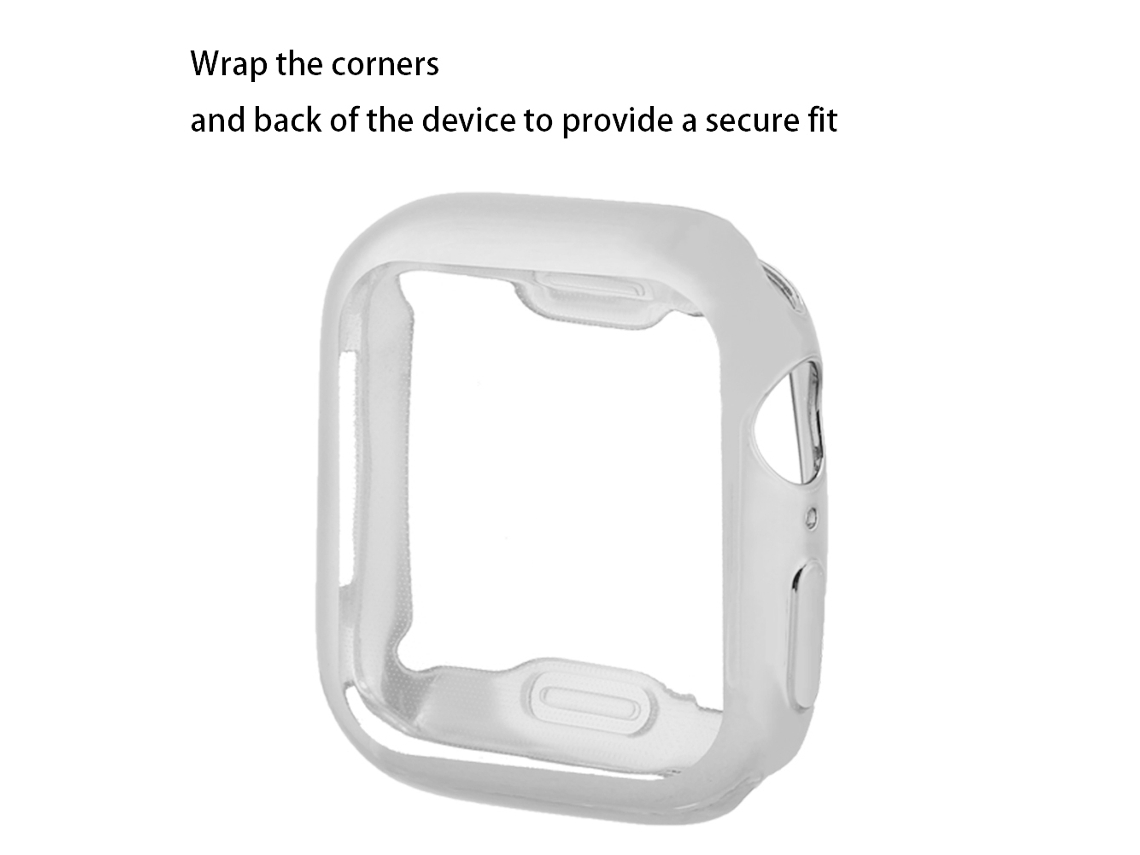 Capa de Case e Protetor de Tela Apple Watch Series 4 40mm Prata EOOCOO