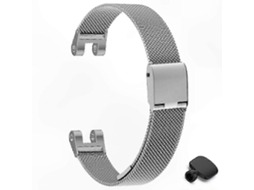 Pulseira De Malha Milanesa Prateada De Substituição Com Ferramenta Para Smartwatch Lily Metal.