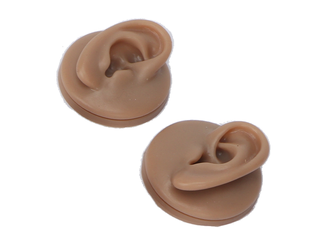 Modelo De Ouvido De Silicone Simulado (tom De Pele Escuro, Macio E Flexível) Eoocoo