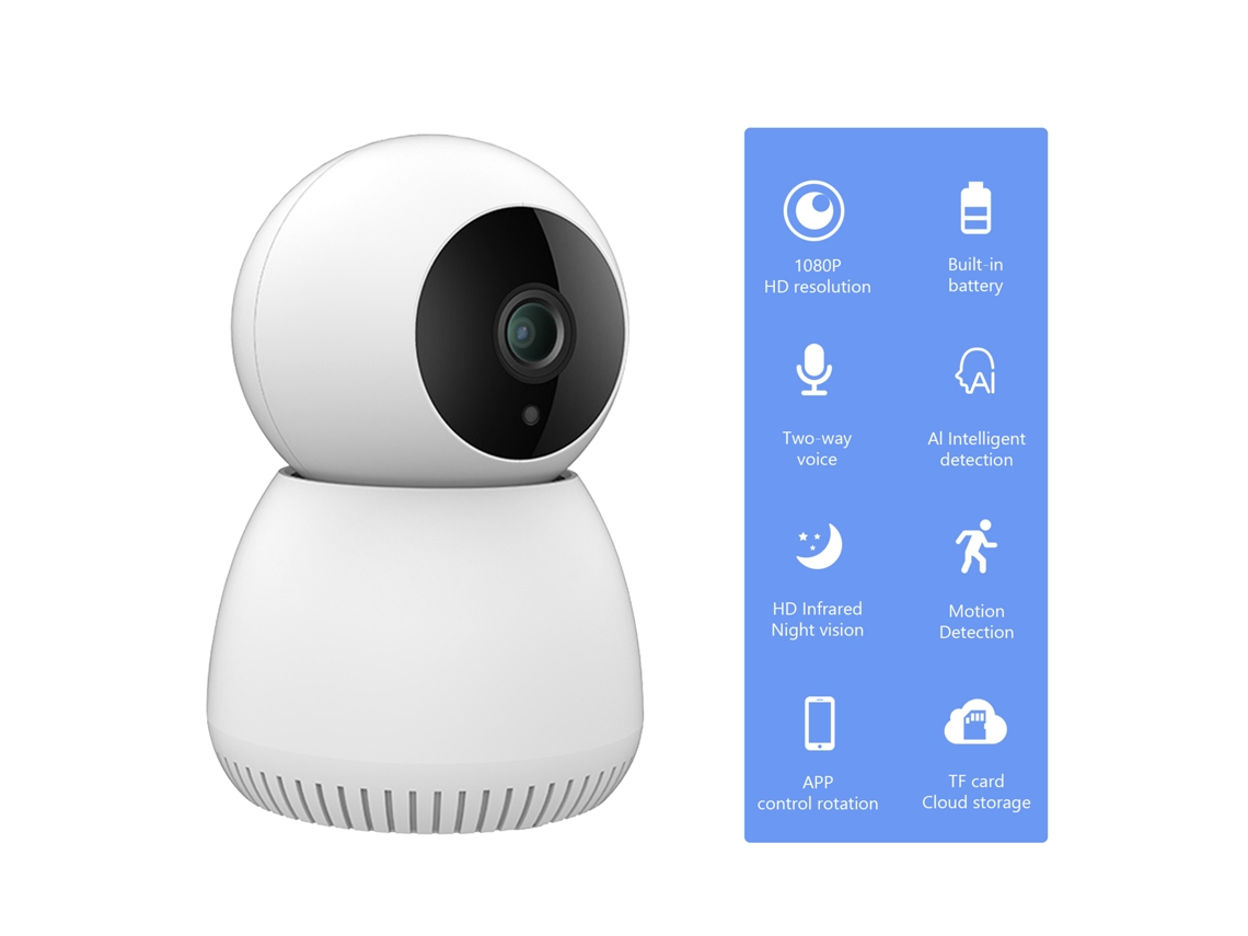 2026 câmera de Segurança Sem Fio Wifi com Áudio para Interior Residencial e Monitor de Bebê