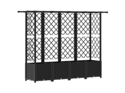 Vidaxl Cama Elevada Com Treliça E Telhado Preto 202 X 40 X 138 Cm Pp