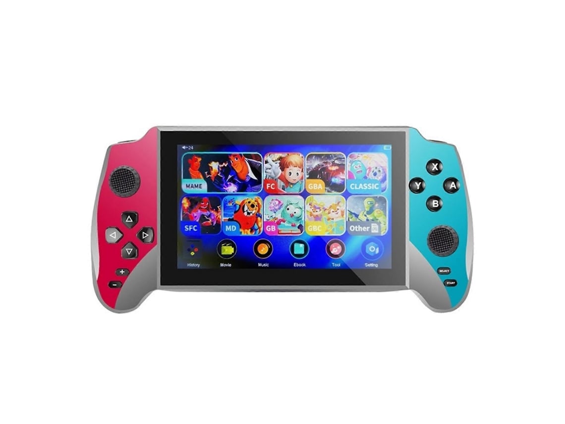 Console De Videogame Retrô De 5,1 Polegadas E 8 Gb Com Dois Botões Giratórios VONKELIOS