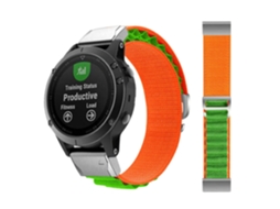 Bracelete Loop Alpine para Garmin tactix Delta - Solar Sapphire Edition Laranja e Verde