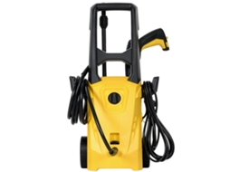 Lavadora De Alta Pressão 1600w 100 Bar Caudal 390 L/h Com Bocal Ajustável E Rodas 29,5x22x60 Cm Amarelo