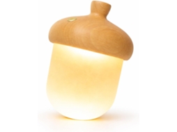 Luminária Noturna De Led Em Madeira Alimentada Por Usb Com Controle
