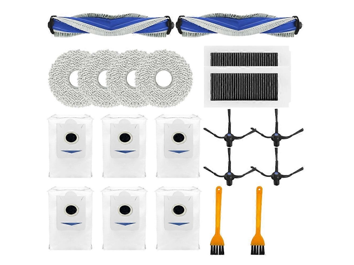 Acessórios Para O Aspirador Robô Ecovacs X5 Pro: Escova Principal, Escova Lateral, Filtro, Saco De Pó, Pano De Substituição E Escova De Limpeza._ozo