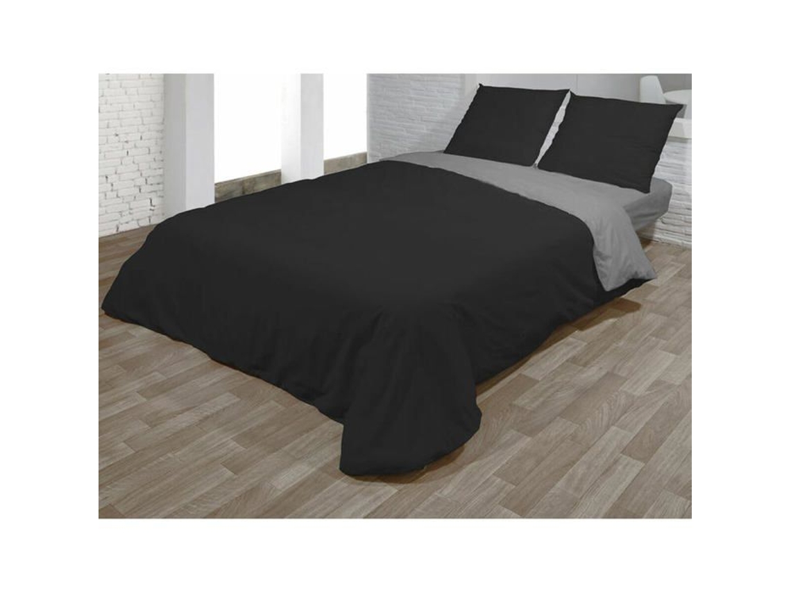 Conjunto de capa de edredom HOSTELINE VEGAS (Preto)