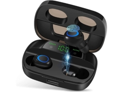 Auriculares Bluetooth True Wireless Bestvite (in Ear - Microfone - Noise Cancelling - Preto)