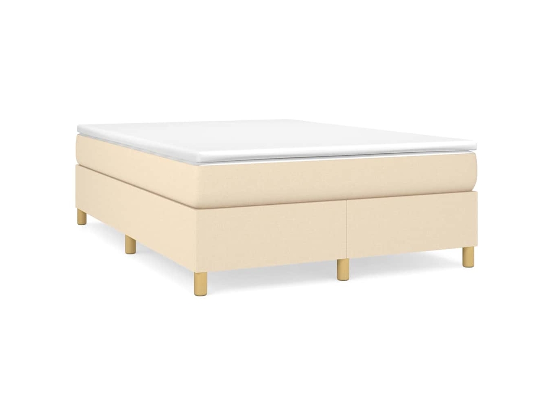Box Spring Bed, Box Spring Beds Vidaxl Creme Tecido (140 X 190 Cm)