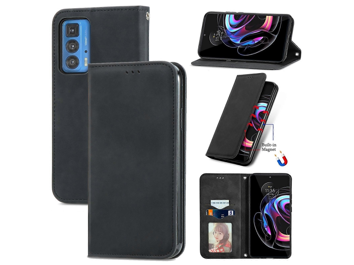 Capa De Couro Sintético Com Design Retrô, Estilo Clássico, Com Aba Horizontal, Suporte Para Cartão, Compartimento Para Documentos E Porta-retratos Par