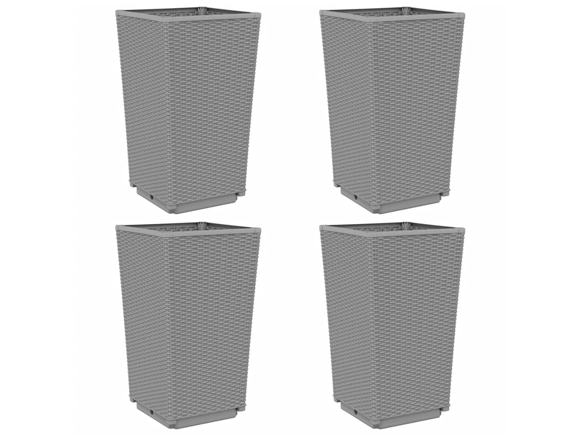 Garden Planter, Garden Planters Vidaxl Cinzeto Polipropileno (n/a)