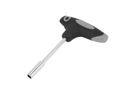 Chave De Sextavado T De Aço Com Extensor Profissional Ferramenta De Reparo Preta 6.35mm