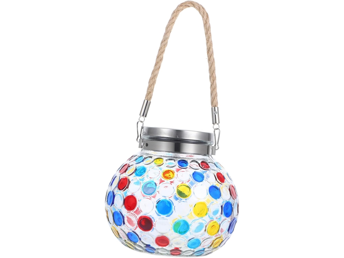 Luminária Led Em Mosaico De Vidro Com Energia Solar Para Decoração De Pátios E Jardins, Com Função De Carregamento.