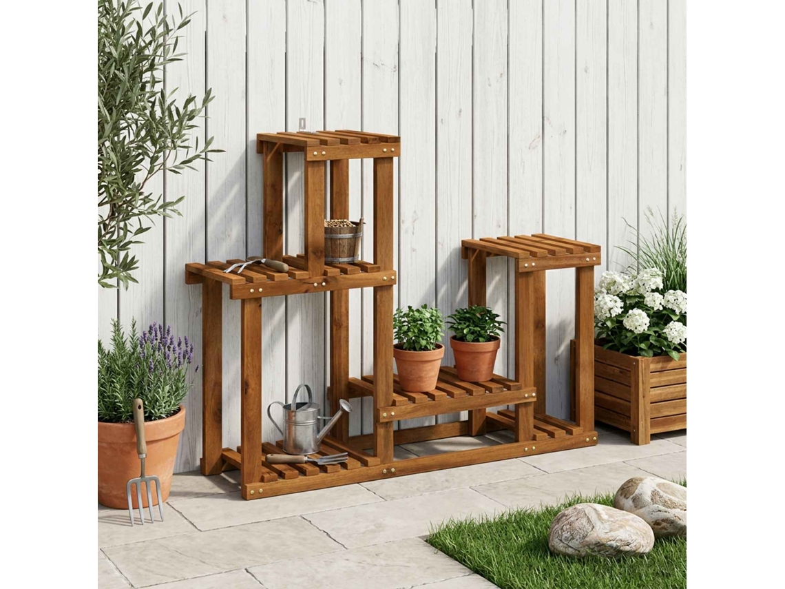 Vidaxl Suporte Para Plantas Natural 90 X 25 X 73 Cm