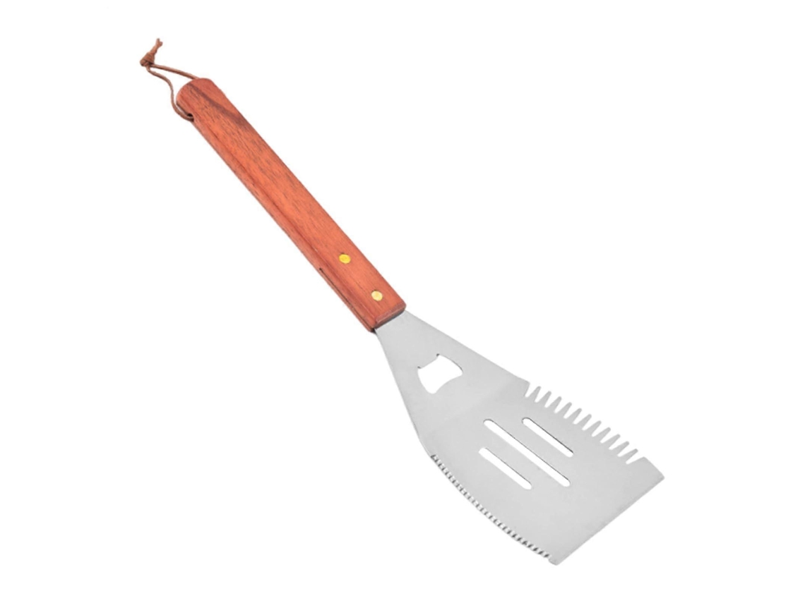 Espátula E Pinça Para Churrasco Em Aço Inoxidável Com Abridor De Garrafas Para Cozinhar Ao Ar Livre.