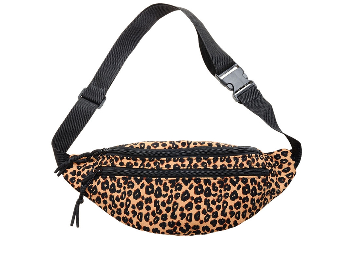 Bolsa Cintura Animal Leopardo Para Homem Mulher, Alça Ajustável Para Viagem Festa Caminhada Desporto