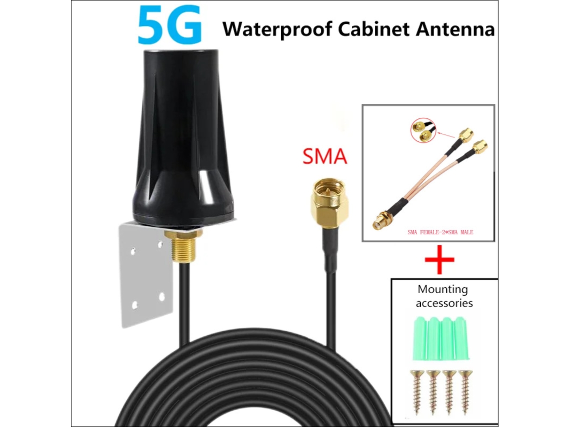 Antena 5g Com Módulo 4gnb Compatível Wi, Fi 2.4g E Terminais Inteligentes Iot, Com Cabo Adaptador Sma