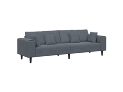 Conjunto 1 Sofá De Sala De Estar Vidaxl Cinzento Veludo (250 X 77 X 76 Cm)