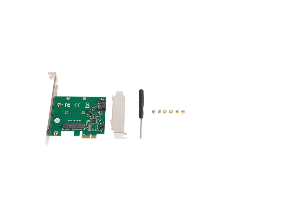 Placa Riser De Expansão St58 Asmedia Asm1061 Msata Ngff 6gbps Pci-e 2.0 Ata3.0