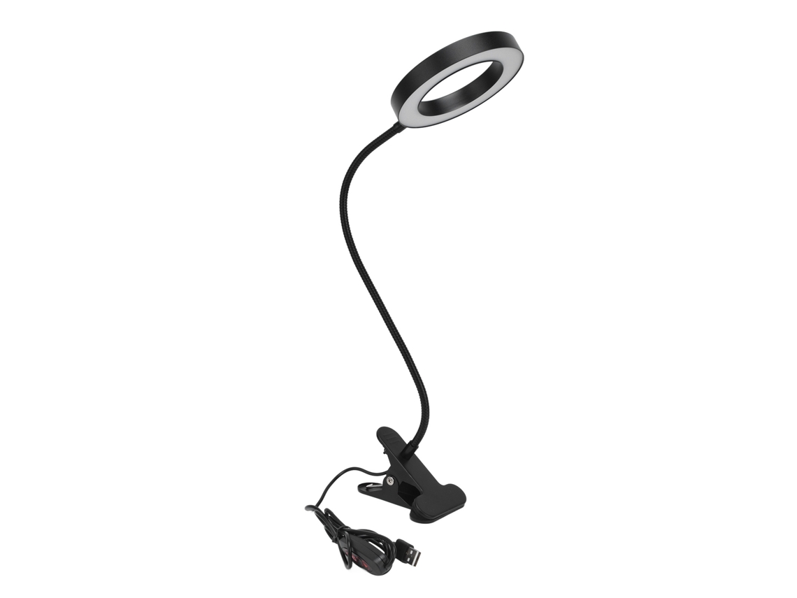 Lâmpada de Mesa LED Clip USB 3 Cores Ajustáveis Dimmer para Leitura | S/MARCA