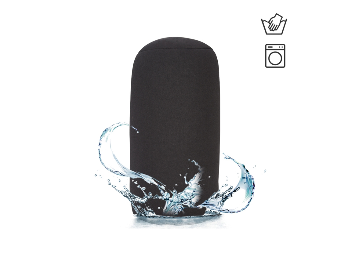 Micro Mini Microbead Pillow Roll Pillow Viagem Assento Casa Dormir Suporte De Pescoço Preto Slowmoose