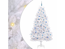 Conjunto 1 Árvore De Natal Artificial Vidaxl Branco Pvc (240 Cm)