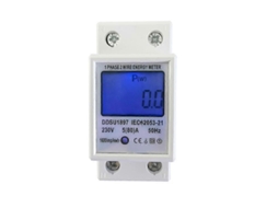 Medidor de corrente CA digital LCD com trilho DIN, medidor de eletricidade em kWh, 5 amperes, monofásico, 2 pinos Brilvibera (80)