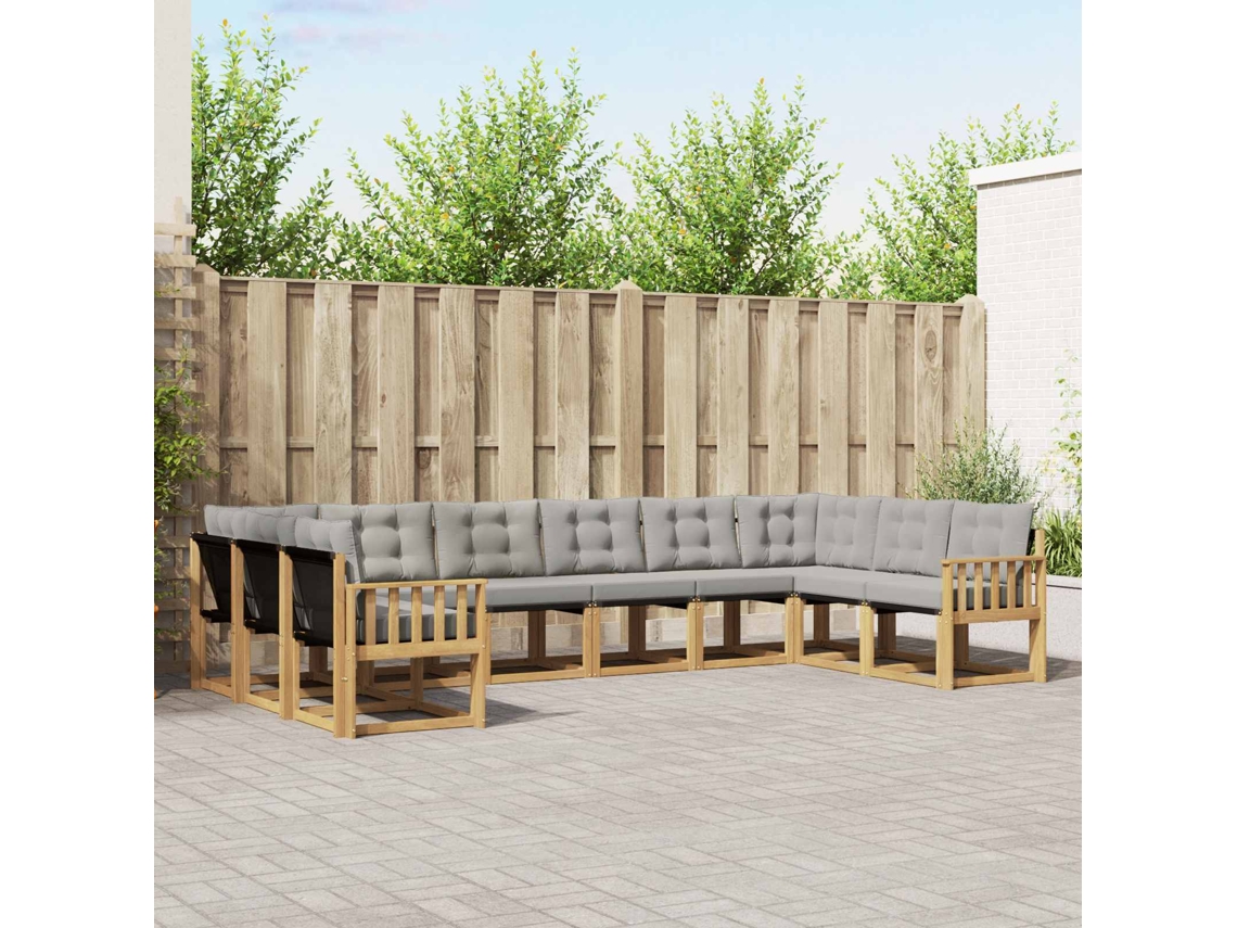 Vidaxl Conjunto De Sofás Para Exterior 10 Unid.
