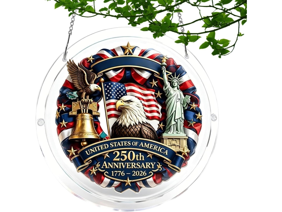 Decorações para o Dia da Independência Quebra cabeça de Acrílico da Bandeira Americana 250° Decorações de Parede CHABERLU