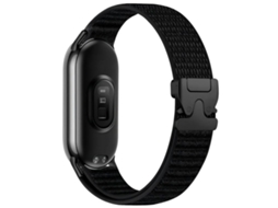 Bracelete para Xiaomi Smart Band 10/9/8 XIAOMOYU em Nylon Trançado com Padrão de Montanha e Fivela de Paraquedas Preta