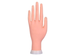Mão Artificial para Prática de Unhas Flexível Móvel Treinamento Manicure Mão Esquerda