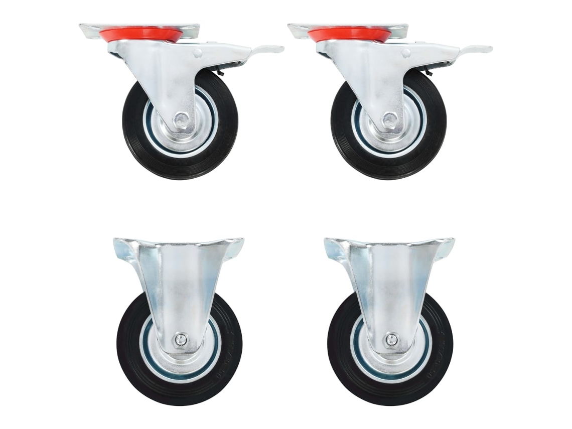 vidaXL Rodas 4 pcs 100 mm
