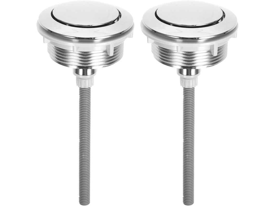 Conjunto De 2 Botões De Descarga Redondos Para Caixa Acoplada Do Vaso Sanitário, Botões De Pressão Separados.
