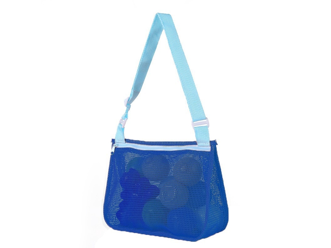 Bolsa De Armazenamento De Malha Para Brinquedos De Praia Yuysan 21x25x8cm Azul-marinho (aa07)