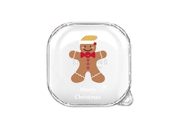 Capa Transparente De Tpu Para Fones De Ouvido Samsung Galaxy Buds Live Christmas