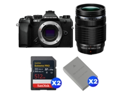 Om 5 Mark Ii Preto + 40 150mm F/4 Pro + 2 Sandisk 512gb Extreme Pro Uhs ii Sdxc + 2 Om System Bls 50 + Ebook Pricedirect OM SYSTEM