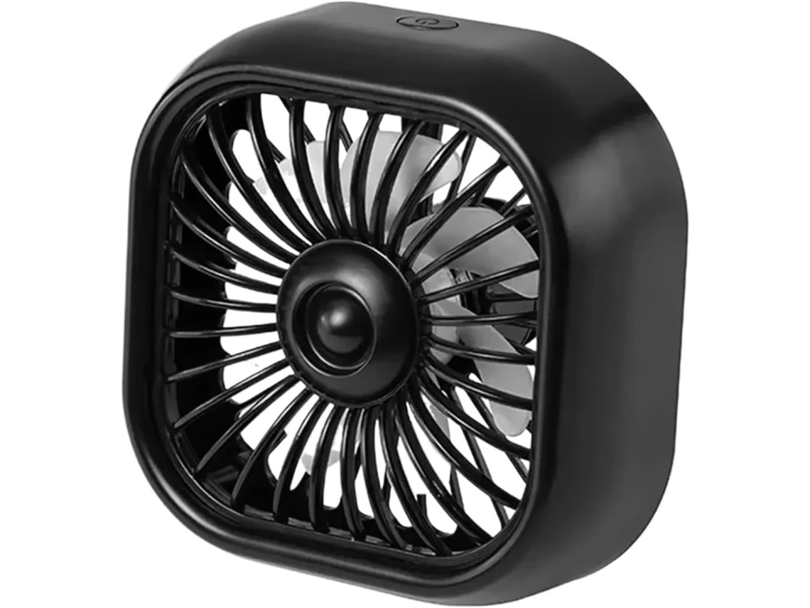 Ventilador Portátil De Carro Com Duas Cabeças Para Exaustão E Ar Condicionado, Três Velocidades, Luzes Coloridas, Mini