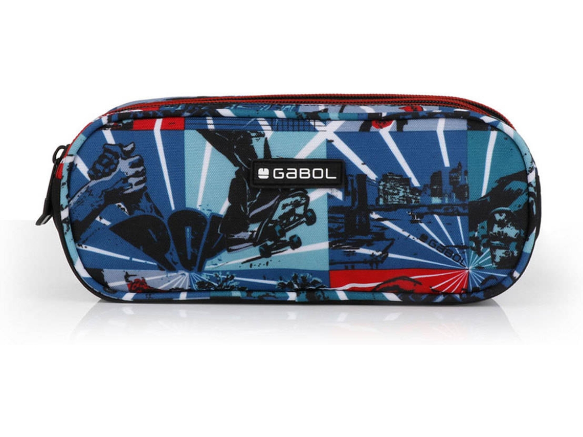 Estojo Triplo GABOL Flip (Azul - 9 x 22 x 9 cm - 1.8 L - Poliéster)
