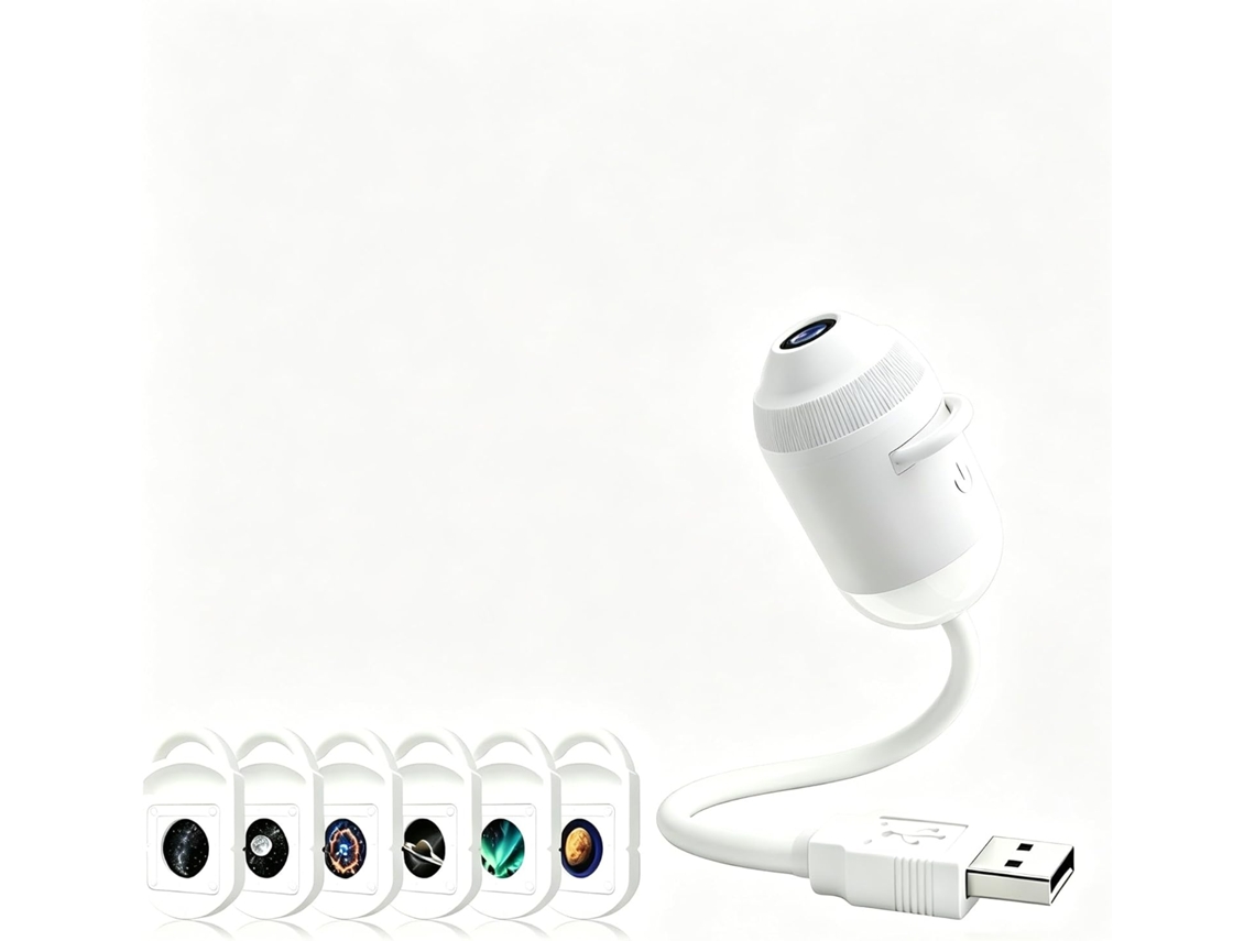Hwojjha Projetor De Estrelas Usb Com Luz Noturna E Filmes Para Quarto