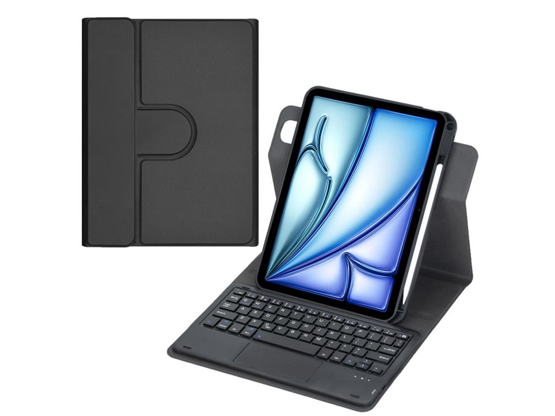Capa De Couro Com Teclado Bluetooth Touchpad E Rotação 360°para Ipad Air 4 10.9 Layout Pt